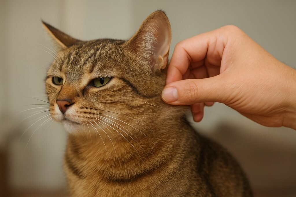 Comprobando la deshidratación en gatos con prueba del pliegue cutáneo
