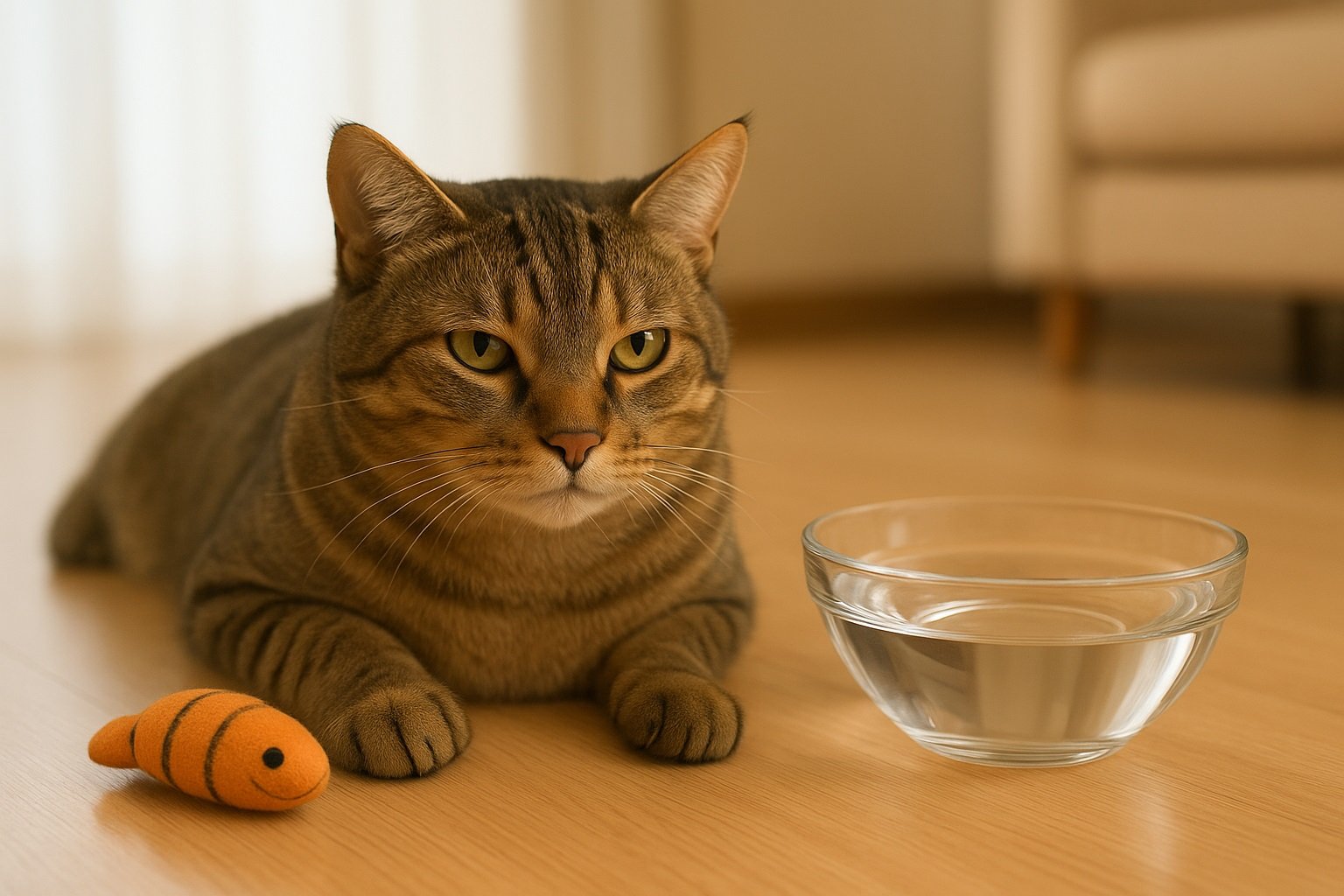 Gato desinteresa en beber agua: señal de deshidratación en gatos.